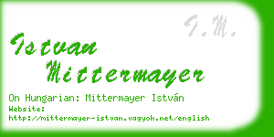 istvan mittermayer business card